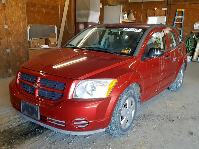 1B3HB28B97D600003 - 2007 DODGE CALIBER RED photo 2