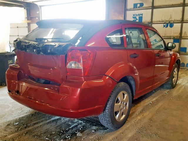 1B3HB28B97D600003 - 2007 DODGE CALIBER RED photo 4