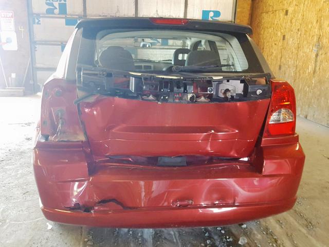 1B3HB28B97D600003 - 2007 DODGE CALIBER RED photo 9