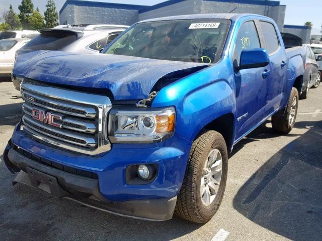 1GTG5CEN2J1140472 - 2018 GMC CANYON SLE BLUE photo 2