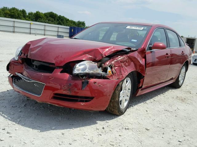 2G1WB5E36F1153671 - 2015 CHEVROLET IMPALA LIM RED photo 2