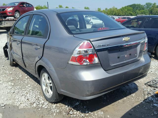 KL1TG5DE6AB106302 - 2010 CHEVROLET AVEO LT GRAY photo 3