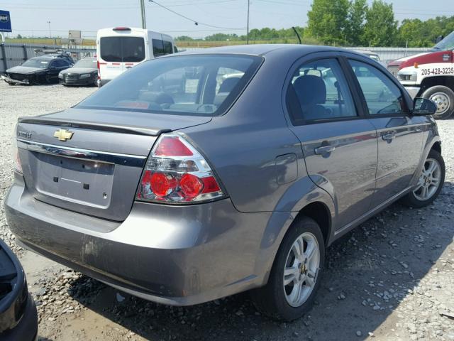 KL1TG5DE6AB106302 - 2010 CHEVROLET AVEO LT GRAY photo 4