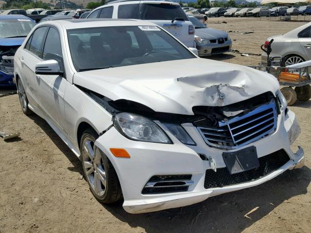 WDDHF5KB7DA664668 - 2013 MERCEDES-BENZ E 350 WHITE photo 1