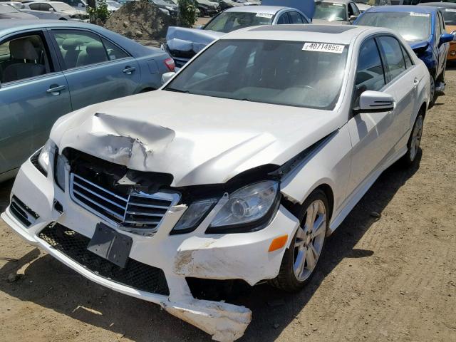 WDDHF5KB7DA664668 - 2013 MERCEDES-BENZ E 350 WHITE photo 2