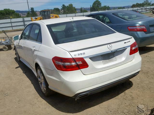 WDDHF5KB7DA664668 - 2013 MERCEDES-BENZ E 350 WHITE photo 3