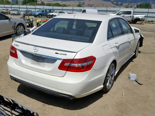 WDDHF5KB7DA664668 - 2013 MERCEDES-BENZ E 350 WHITE photo 4