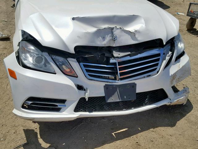 WDDHF5KB7DA664668 - 2013 MERCEDES-BENZ E 350 WHITE photo 9