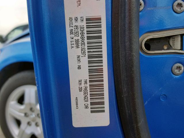 1B3HB48AX9D162971 - 2009 DODGE CALIBER SX BLUE photo 10