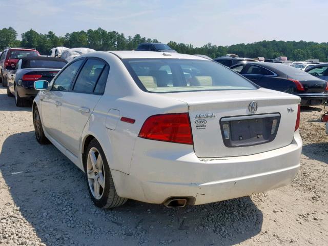 19UUA66216A045821 - 2006 ACURA 3.2TL WHITE photo 3