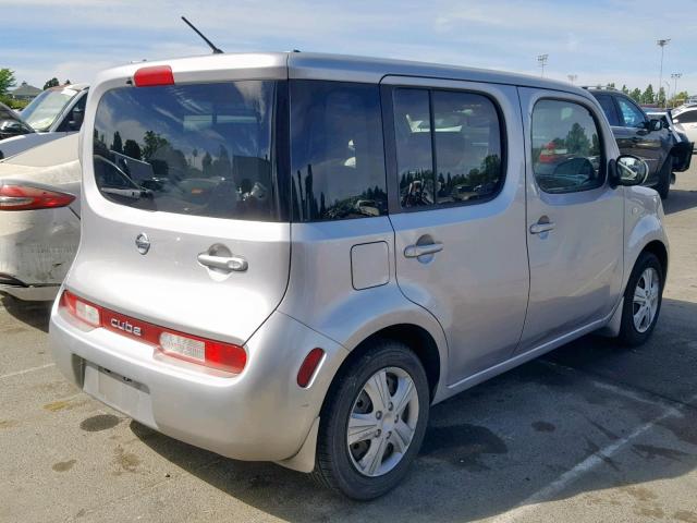 JN8AZ28R99T101286 - 2009 NISSAN CUBE BASE SILVER photo 4