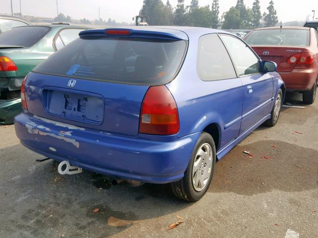 2HGEJ6420VH114425 - 1997 HONDA CIVIC CX BLUE photo 4