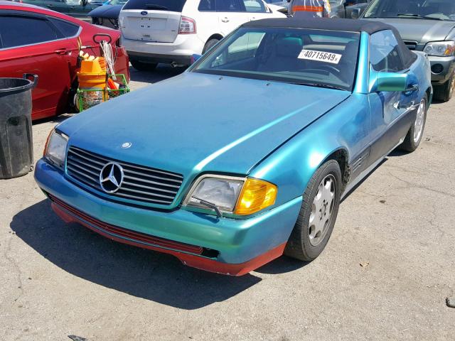 WDBFA66E1MF023978 - 1991 MERCEDES-BENZ 500 SL BLUE photo 2