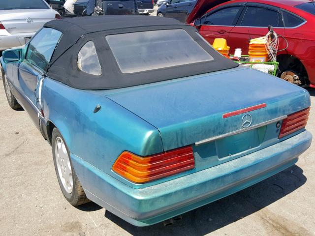 WDBFA66E1MF023978 - 1991 MERCEDES-BENZ 500 SL BLUE photo 3