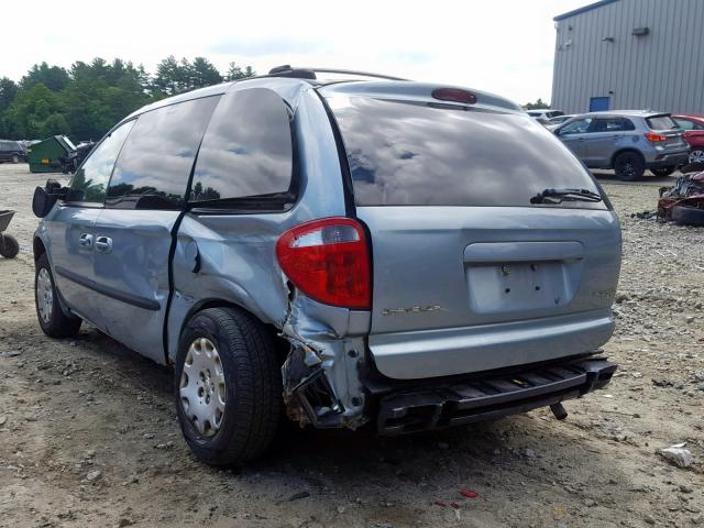 1C4GJ45393B141549 - 2003 CHRYSLER VOYAGER LX BLUE photo 3