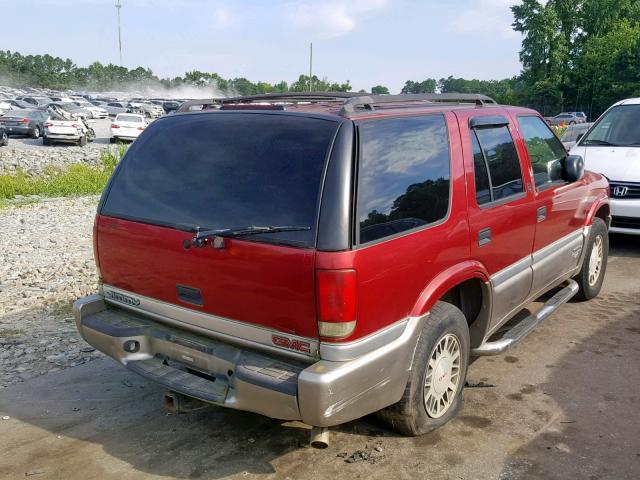 1GKDT13W7Y2194108 - 2000 GMC JIMMY / EN BURGUNDY photo 4