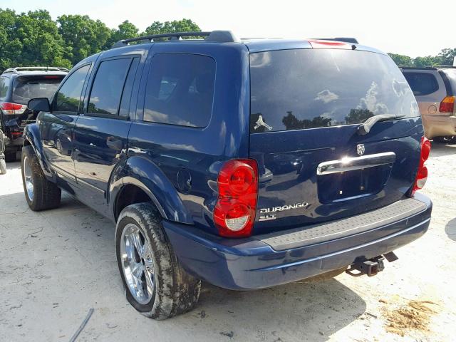 1D4HD48N85F596190 - 2005 DODGE DURANGO SL BLUE photo 3