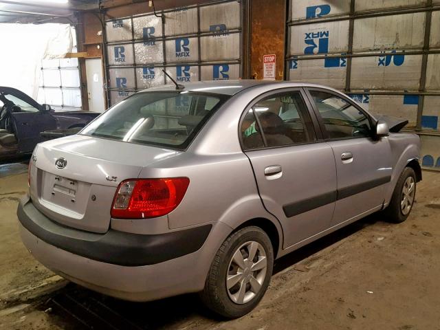 KNADE123166155871 - 2006 KIA RIO SILVER photo 4