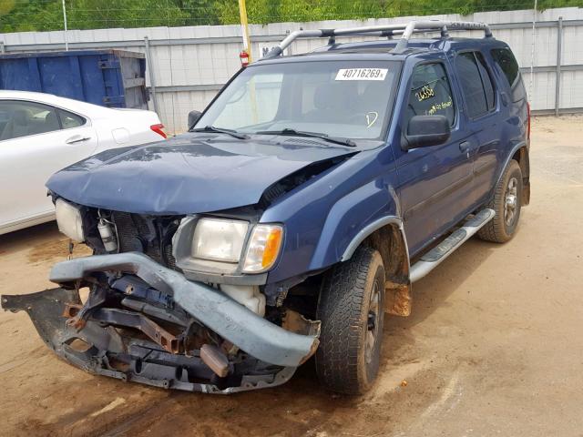 5N1ED28Y0YC601155 - 2000 NISSAN XTERRA XE BLUE photo 2