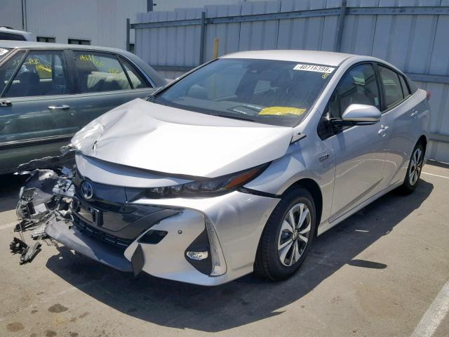 JTDKARFP4K3117600 - 2019 TOYOTA PRIUS PRIM 银色 照片 2