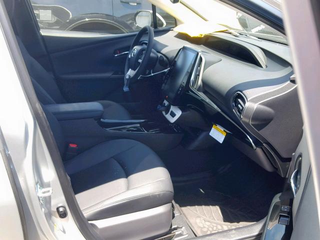 JTDKARFP4K3117600 - 2019 TOYOTA PRIUS PRIM 银色 照片 5