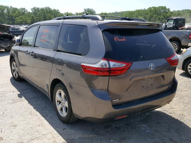 5TDKK3DC2FS531019 - 2015 TOYOTA SIENNA LE GRAY photo 3