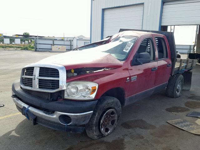 3D7MX38A48G236434 - 2008 DODGE RAM 3500 S RED photo 2