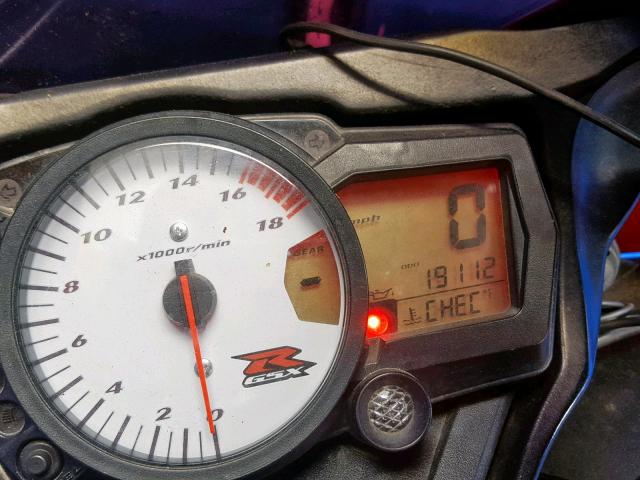 JS1GN7DA062115877 - 2006 SUZUKI GSX-R600 K RED photo 8