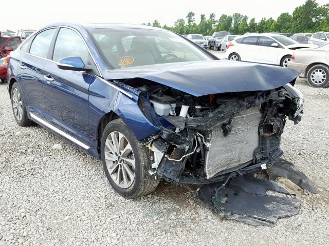 5NPE34AF9HH542977 - 2017 HYUNDAI SONATA SPO BLUE photo 1