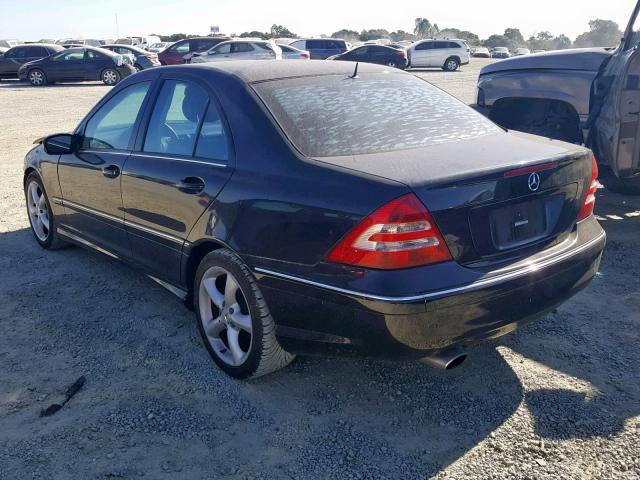 WDBRF40JX5A756747 - 2005 MERCEDES-BENZ C 230K SPO BLACK photo 3