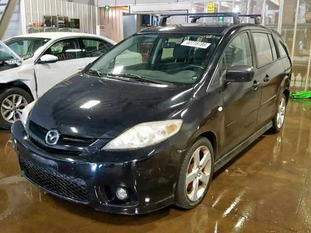 JM1CR293470138033 - 2007 MAZDA 5 BLACK photo 2