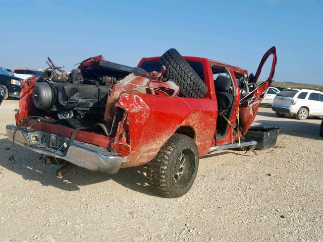 3D7KA28C74G171626 - 2004 DODGE RAM 2500 S წითელი ფოტო 4