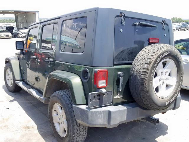1J4GB59167L123340 - 2007 JEEP WRANGLER S 绿色 照片 3