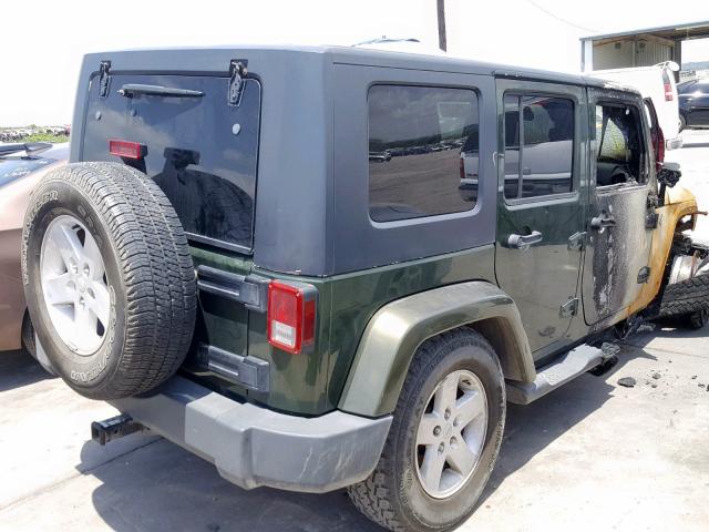 1J4GB59167L123340 - 2007 JEEP WRANGLER S 绿色 照片 4
