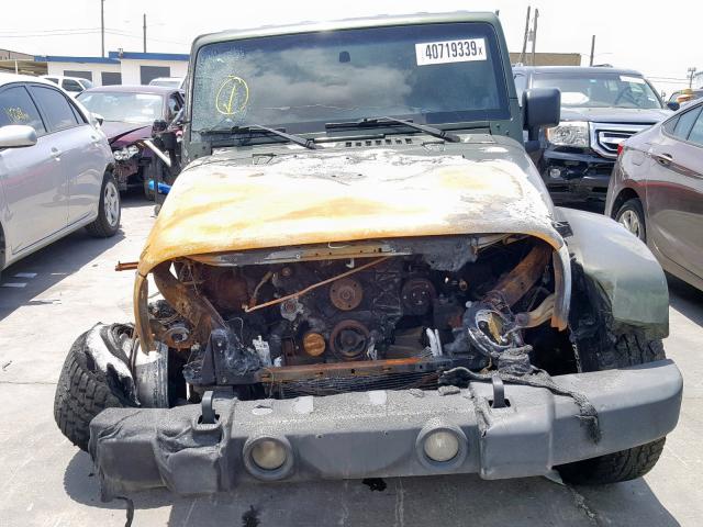 1J4GB59167L123340 - 2007 JEEP WRANGLER S 绿色 照片 9