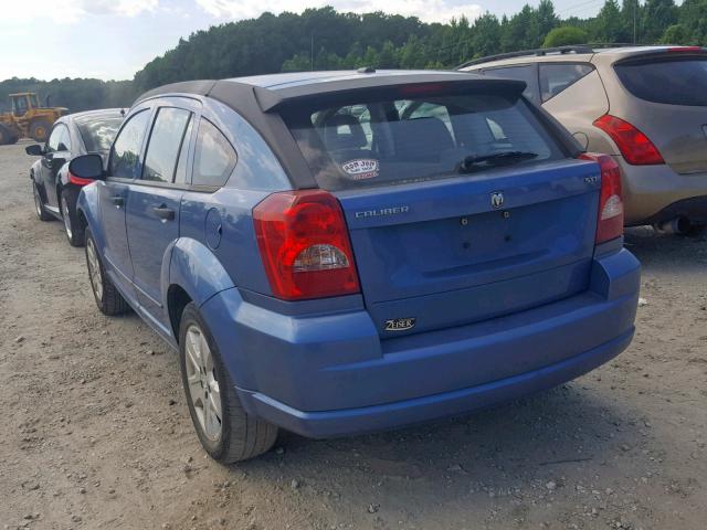 1B3HB48BX7D157128 - 2007 DODGE CALIBER SX BLUE photo 3