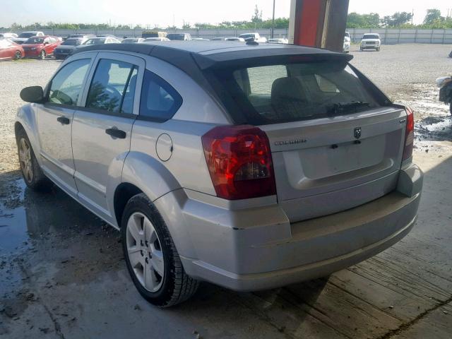 1B3HB48B57D260019 - 2007 DODGE CALIBER SX SILVER photo 3