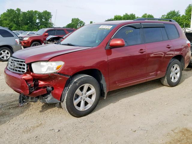 JTEDS41A392073144 - 2009 TOYOTA HIGHLANDER MAROON photo 9