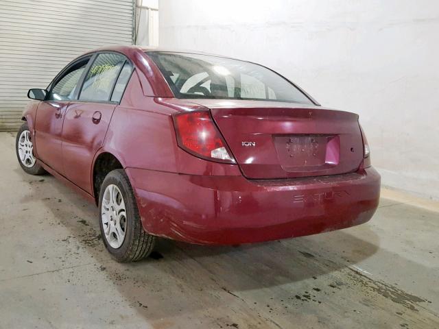 1G8AJ52F74Z225687 - 2004 SATURN ION LEVEL BURGUNDY photo 3
