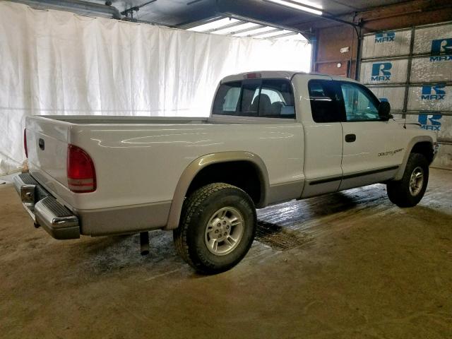 1B7GG23Y1VS294401 - 1997 DODGE DAKOTA WHITE photo 4