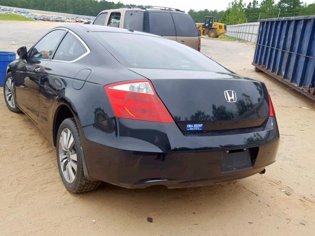 1HGCS12848A025586 - 2008 HONDA ACCORD EXL BLACK photo 3