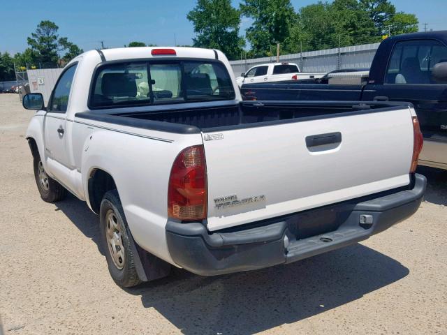 5TENX22N75Z087215 - 2005 TOYOTA TACOMA WHITE photo 3