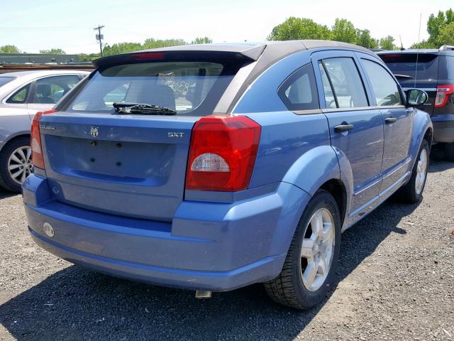 1B3HB48B07D299052 - 2007 DODGE CALIBER SX BLUE photo 4