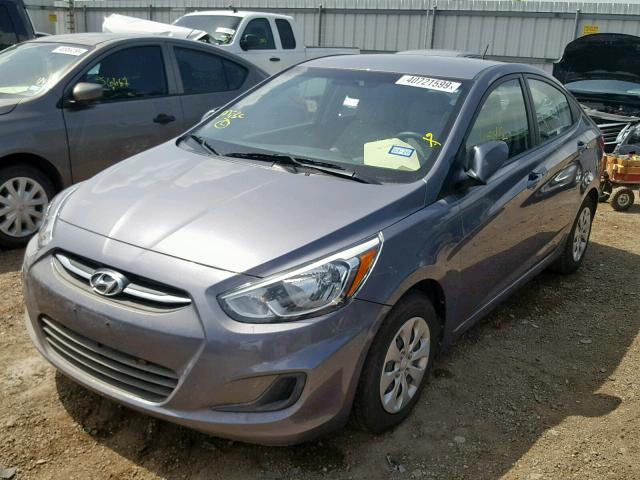 KMHCT4AE5GU016571 - 2016 HYUNDAI ACCENT SE CHARCOAL photo 2