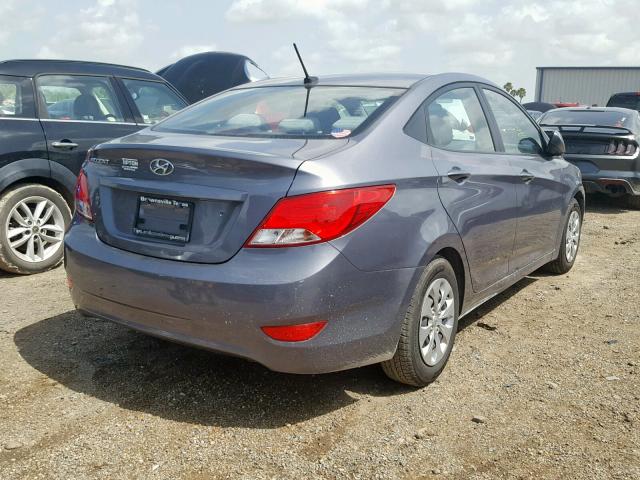 KMHCT4AE5GU016571 - 2016 HYUNDAI ACCENT SE CHARCOAL photo 4