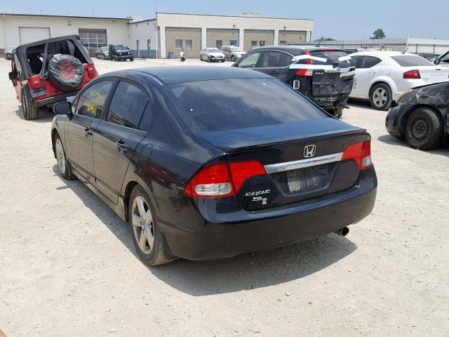 19XFA1F60AE078148 - 2010 HONDA CIVIC LX-S Սև լուսանկար 3