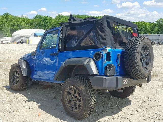 1C4AJWAG2EL309507 - 2014 JEEP WRANGLER S ლურჯი ფოტო 3