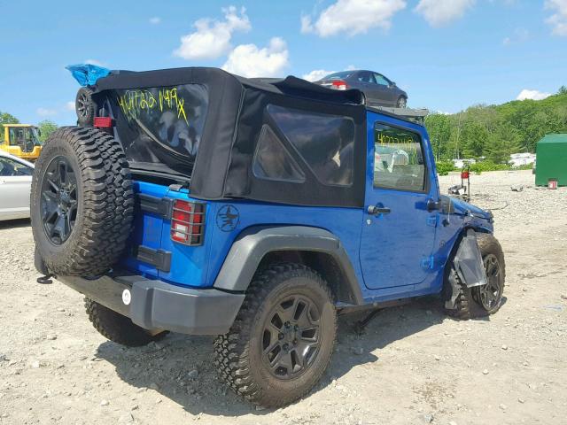 1C4AJWAG2EL309507 - 2014 JEEP WRANGLER S ლურჯი ფოტო 4