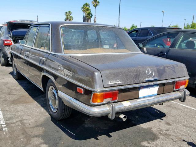 00011406012014215 - 1973 MERCEDES-BENZ 280 BROWN photo 3