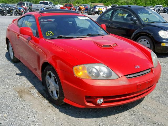 KMHHM65D74U122936 - 2004 HYUNDAI TIBURON RED photo 1